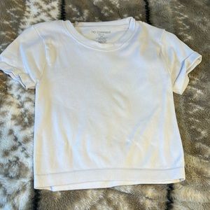 White t shirt semi crop